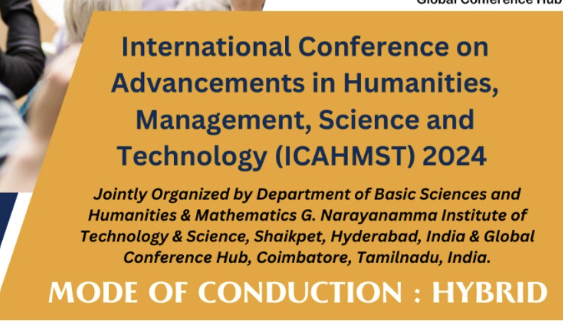 International Conference on Advancements in Humanities, Management, Science and Technology ICAHMST 2024 International Conference Poster
